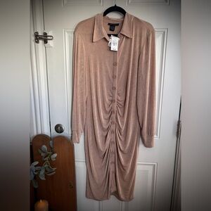 Ashley Stewart Slinky Ruched Midi Dress